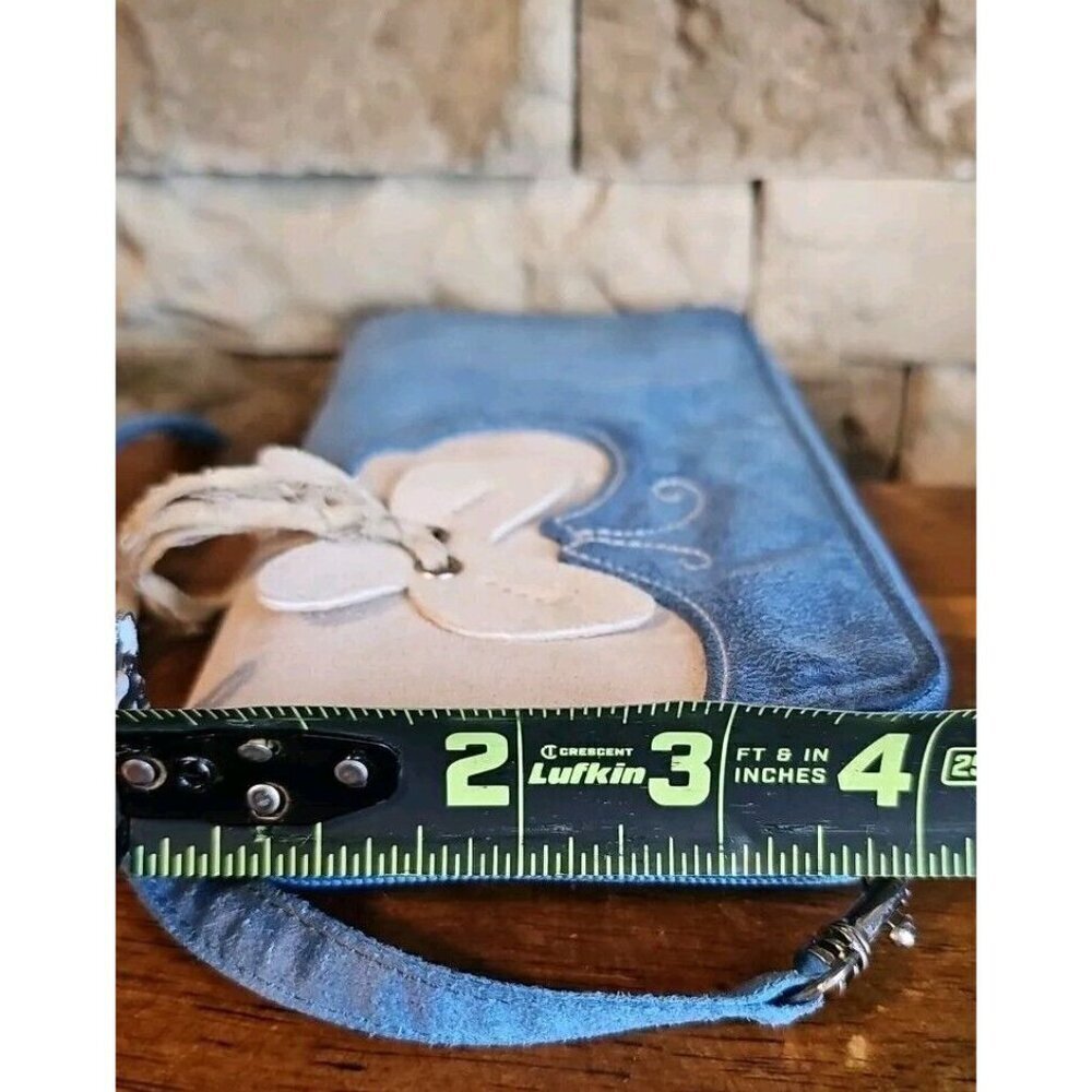 Butterfly Clutch, Wallet, Purse Blue With Butterfly - Picture 11 of 15